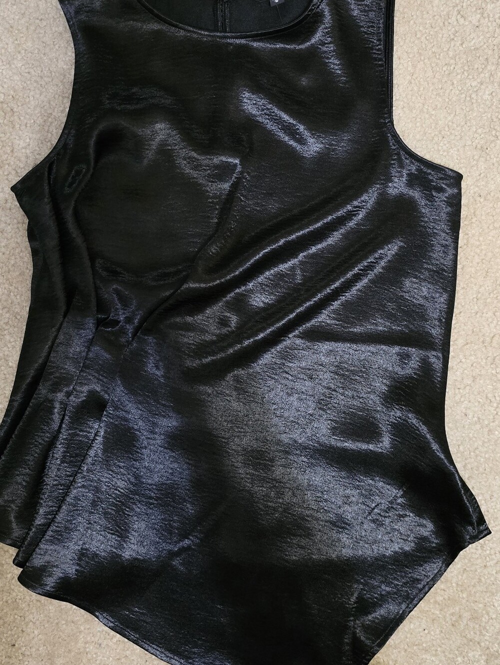 Express Black Satin Camisole Top